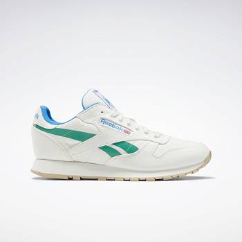 Reebok Classic Kožené Grow Biele / Zelene - Panske Tenisky